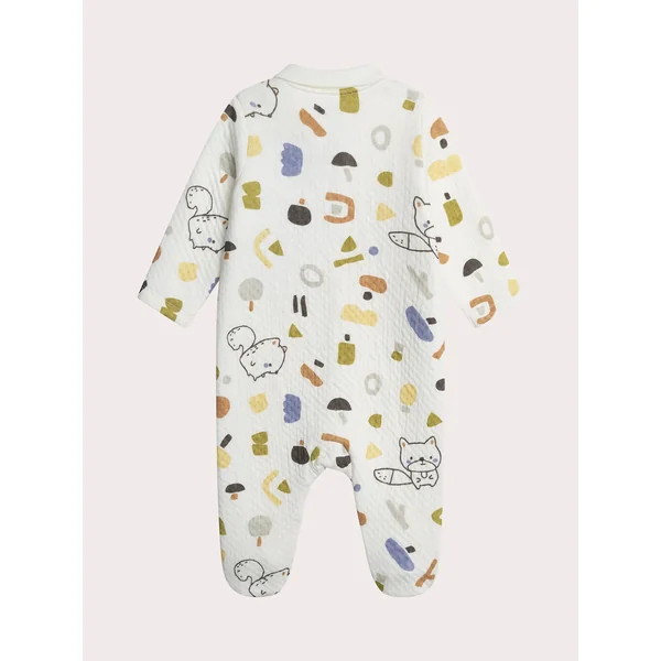 Grenouillère naissance imprimée à col polo - Soins Bébé Naturels & Produits Maman Après Naissance