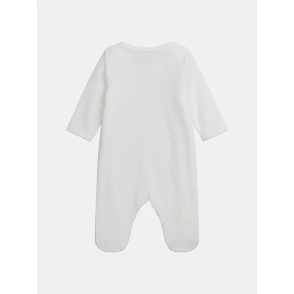 Grenouillère naissance à motif fantaisie blanc - Soins Bébé Naturels & Produits Maman Après Naissance