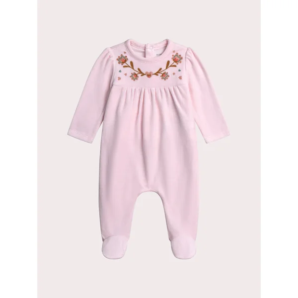 Grenouillère rose pale pour bébé fille - Soins Bébé Naturels & Produits Maman Après Naissance