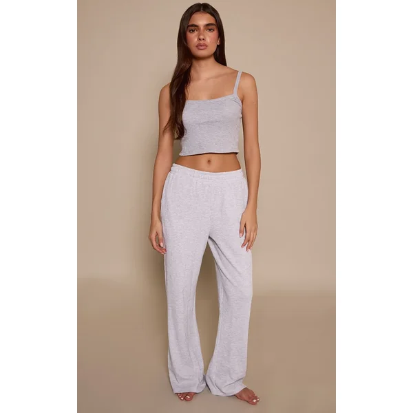 Gris Cendré Brassière De Pyjama En Jersey Gaufré