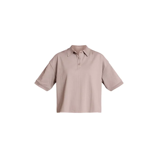 Gris Cendré Ensemble Coordonné T-shirt Côtelé Boutonné