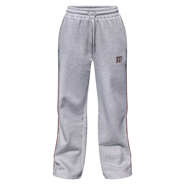 Gris Cendré Joggers Resserrés Avec Passepoil Contrasté Plt