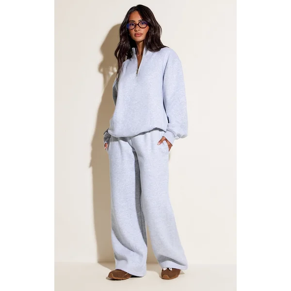 Gris Cendré Pantalon De Jogging Petite À Jambe Droite