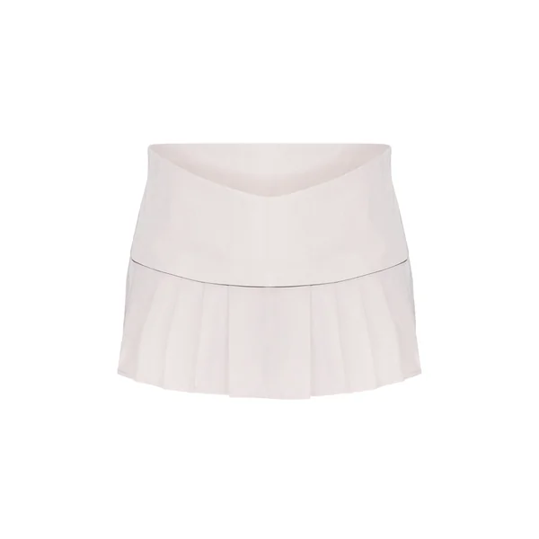 Gris Champignon Jupe-short Plissée Ajustée