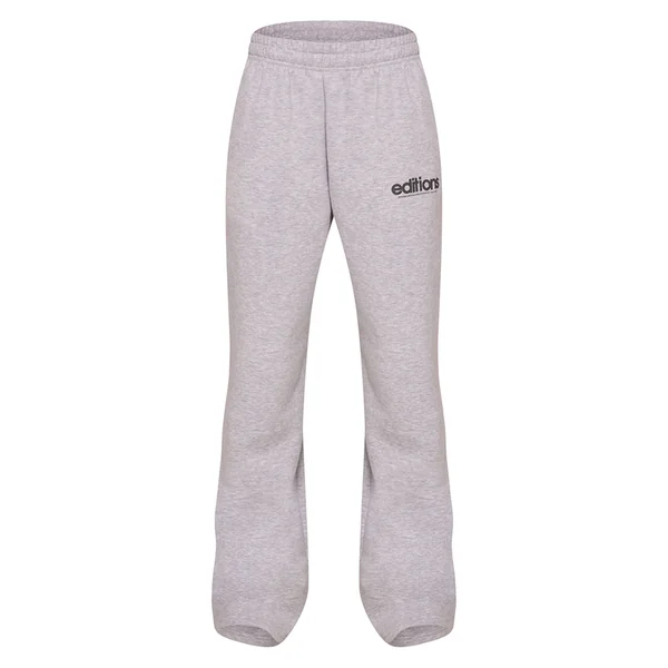 Gris Chiné Jogging Droit Imprimé Editions Gris Chiné