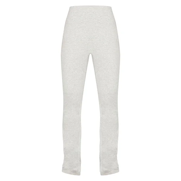 Gris Chiné Pantalon De Yoga Évasé Taille Haute Sculptant Petite