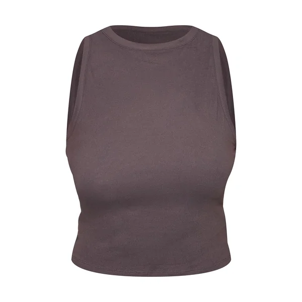 Gris Débardeur Dos Nageur Shape Toucher Doux