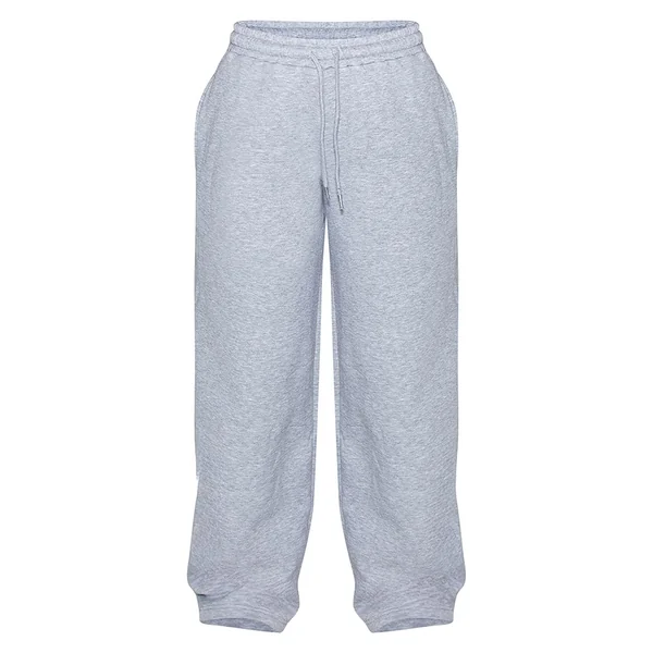 Gris Joggers Jambe Tonneau Chiné Gris
