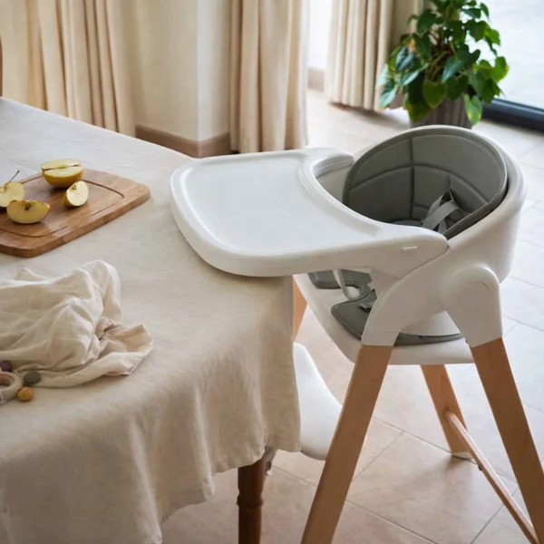 Grow With Me wooden high chair for baby
