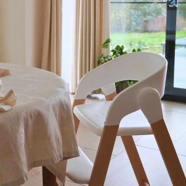 Grow With Me wooden high chair for baby
