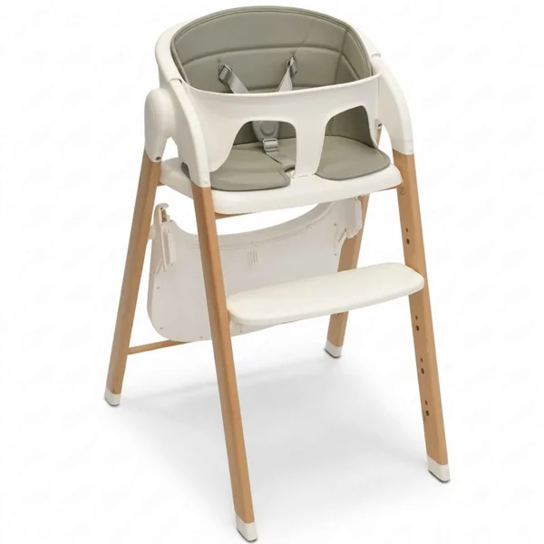 Grow With Me wooden high chair for baby