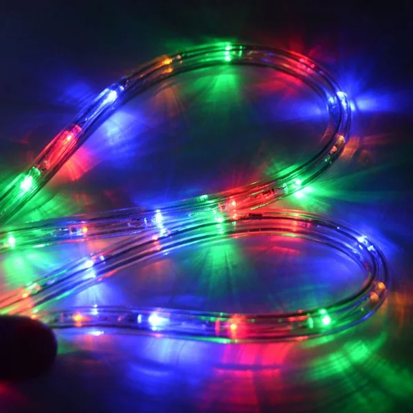Guirlande lumineuse LED 10 M Décoration lumineuse intérieur et extérieur, LED 15 000 h, Dia. 10.5 mm, Vert&rouge&bleu