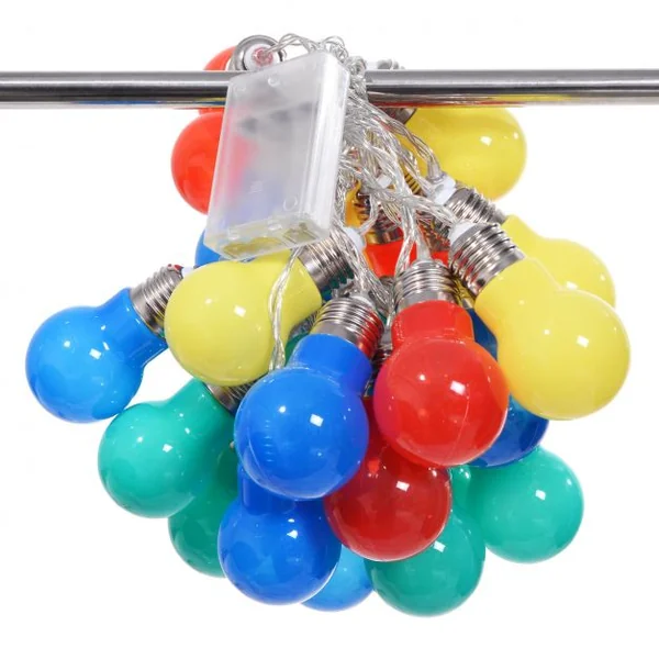Guirlande Lumineuse Multicolore LED Ambiance et Décoration Chambre Noël Mariage Terrasse, long. 610 cm avec 30 ampoules