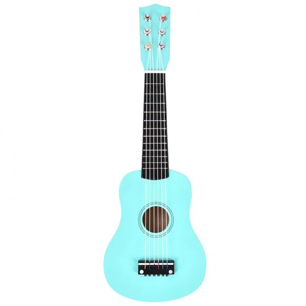 Guitare 21 Pouces 6 Cordes pour Enfants GOPLUS Guitare pour Débutants en Peuplier et Tilleul, 600g, 53,5 x 17 cm, Bleu