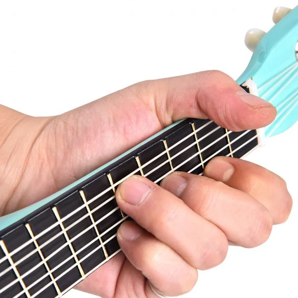 Guitare 21 Pouces 6 Cordes pour Enfants GOPLUS Guitare pour Débutants en Peuplier et Tilleul, 600g, 53,5 x 17 cm, Bleu