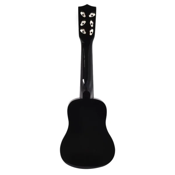 Guitare 21 Pouces 6 Cordes pour Enfants GOPLUS Guitare pour Débutants en Peuplier et Tilleul, 600g, 53,5 x 17 cm, Noir
