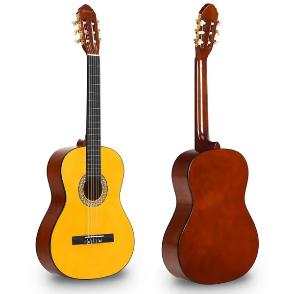 Guitare Acoustique Classique 39 Pouces en Bois de Tilleul et d’Épicéa avec Accessoires 101x36,5x9,8cm, Bleu