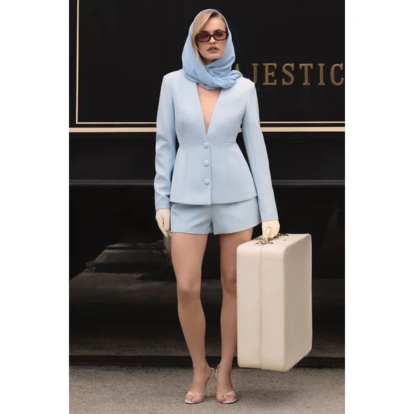 Hala | Short tailleur bleu clair