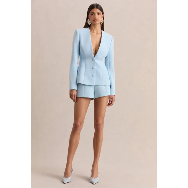 Hala | Short tailleur bleu clair
