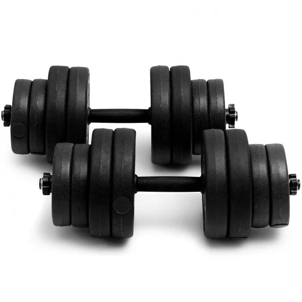 Haltères pour Musculation 2 en 1 Disques Poids Ajustable 30KG Poignée Confortable, pour Fitness Musculation Entraînement