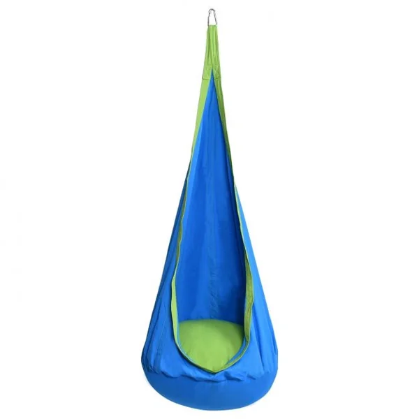 Hamac pour Enfant Chaise Suspendue pour Enfant, Capacité 80kg, en Toile de Haute Qualité, 70 x 160 cm (dia x L), Bleu