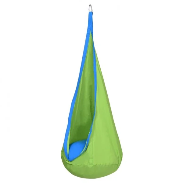 Hamac pour Enfant Chaise Suspendue pour Enfant, Capacité 80kg, en Toile de Haute Qualité, 70 x 160 cm (dia x L), Vert