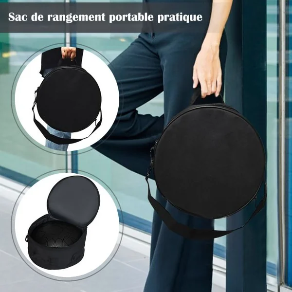 Handpan Tambour de Langue à 13 Tons en Acier de 12 Pouce avec Baguettes Sac 4 Plectres