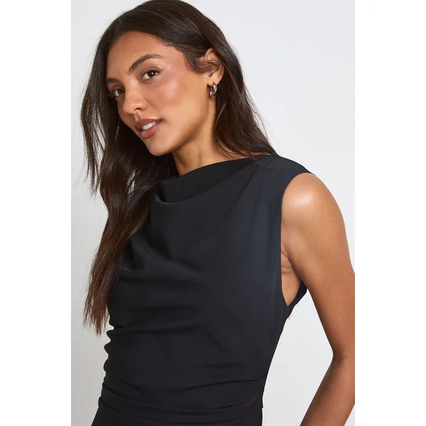 Haut Asymétrique Chiné Froncé Tall