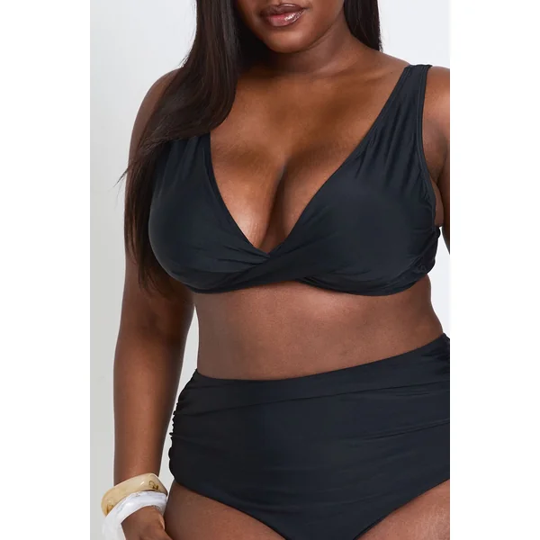 Haut De Bikini Grande Taille À Détail Torsadé Devant