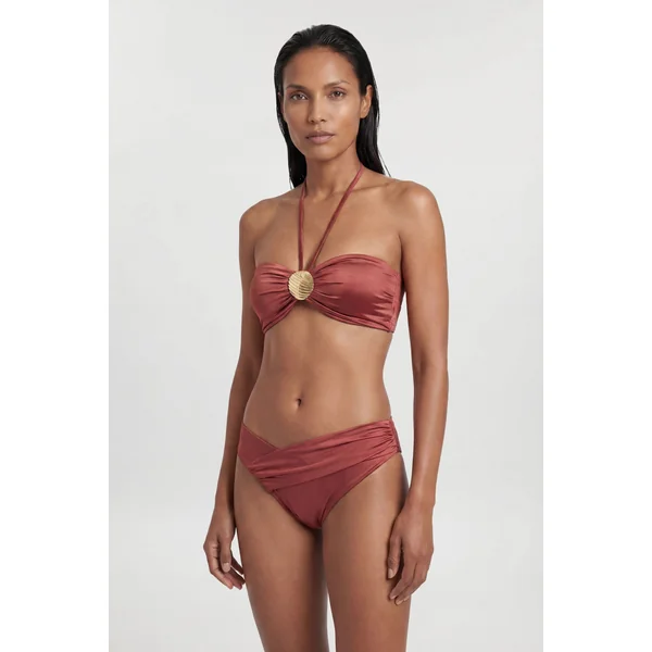 Haut De Bikini Métallisé Avec Détail De Quincaillerie