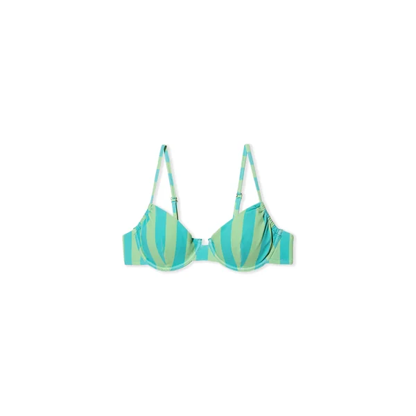 Haut de maillot de bain corbeille ajustable rayé