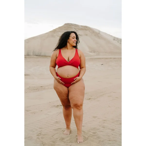 Haut de maillot de bain - rouge cerise