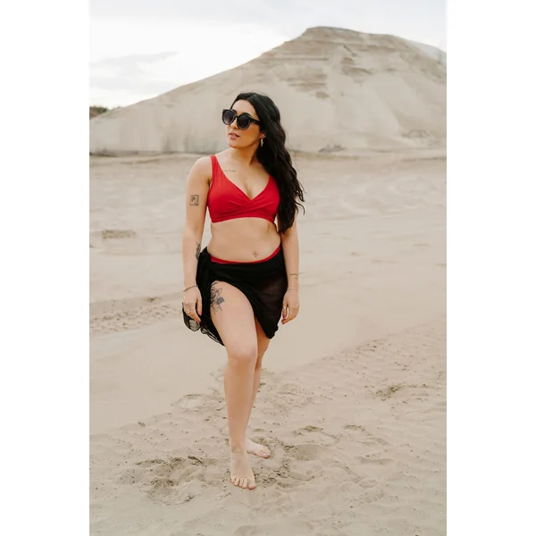 Haut de maillot de bain - rouge cerise