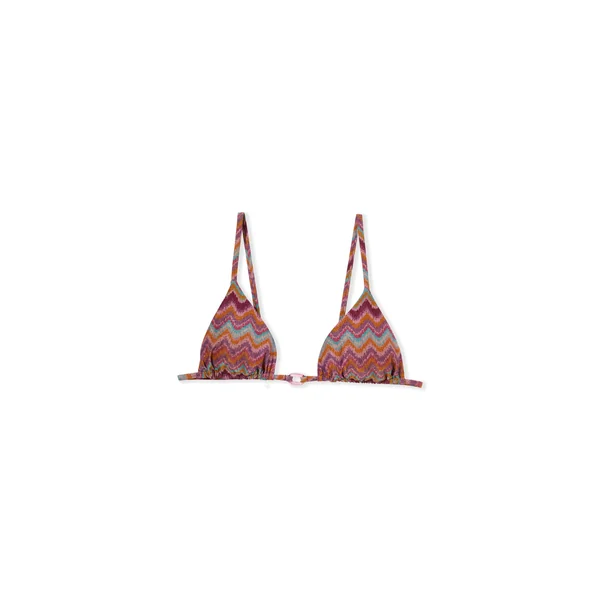 Haut de maillot de bain triangle multi positions imprimé pailleté