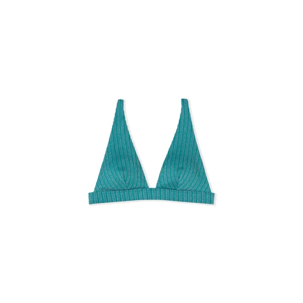 Haut de maillot de bain triangle pailleté avec pads amovibles