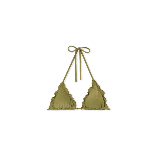 Haut de maillot de bain triangle pailleté avec pads amovibles