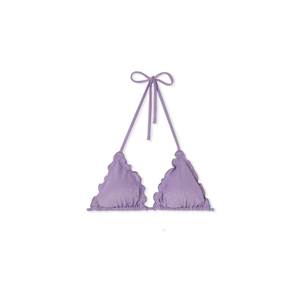 Haut de maillot de bain triangle pailleté avec pads amovibles