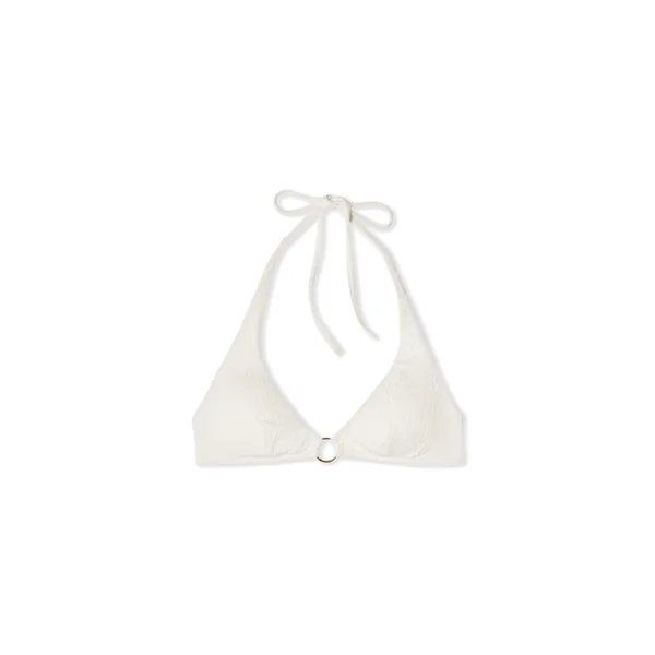 Haut de maillot de bain triangle texturé avec pads amovibles