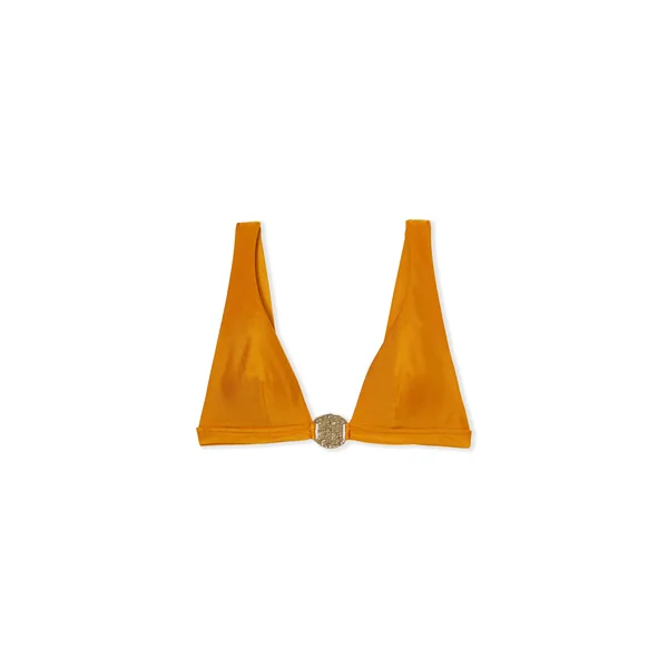 Haut de maillot triangle satiné avec détail bijou - Etam x Hôtel Mahfouf