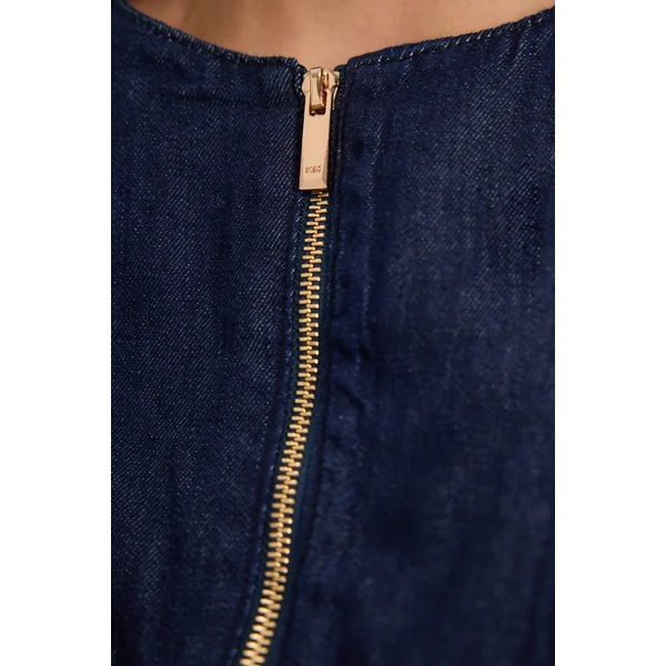 Haut En Denim Zippé