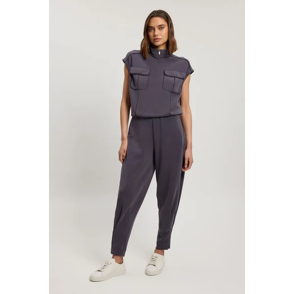Haut Petite Premium Luxe À Col Cheminée Zippé