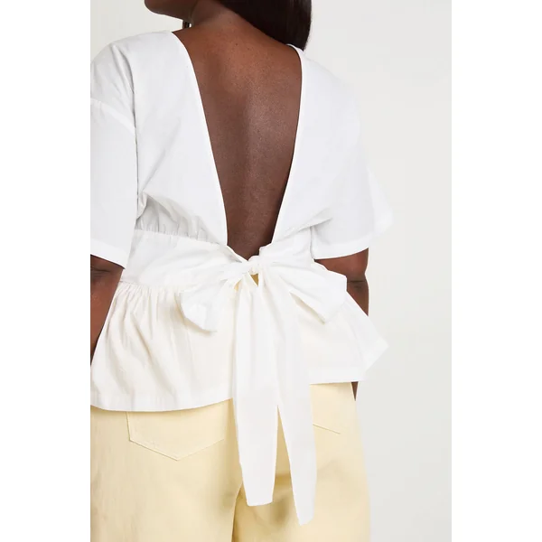Haut Péplum Avec Taille Cintrée Élastiquée