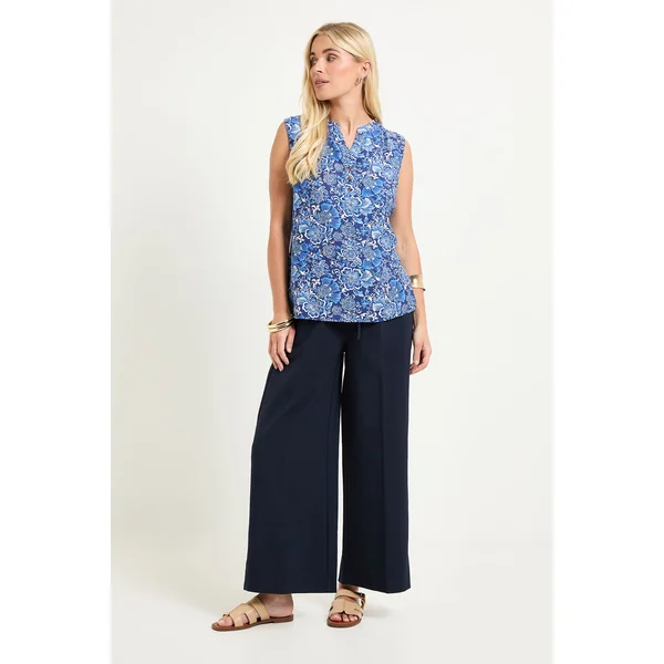 Haut Sans Manches À Imprimé Floral Avec Boutons Petite