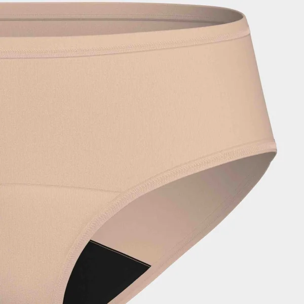 High-waisted cotton menstrual briefs absorbent and reusable