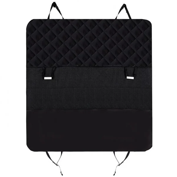 Housse de Siège pour Animaux Couverture de Siège pour Chien Hamac de Chien pour Véhicule en Oxford, 152x143cm, Noir