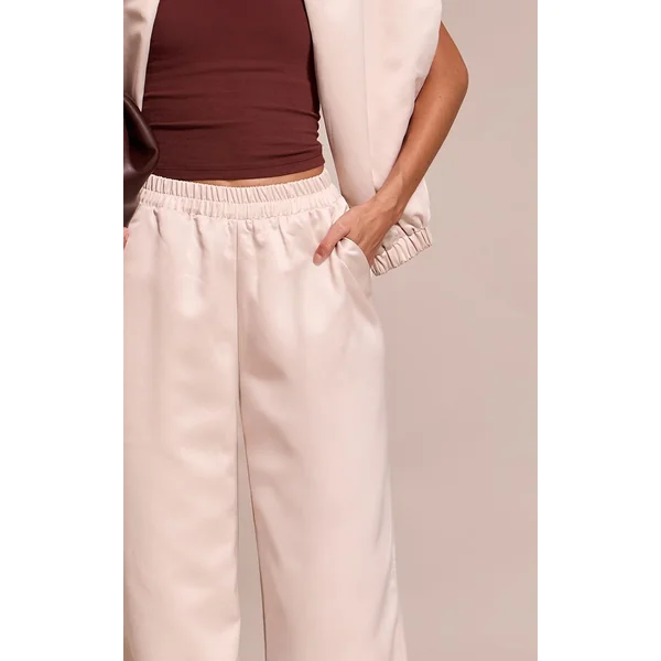Huître Pantalon Large En Satin