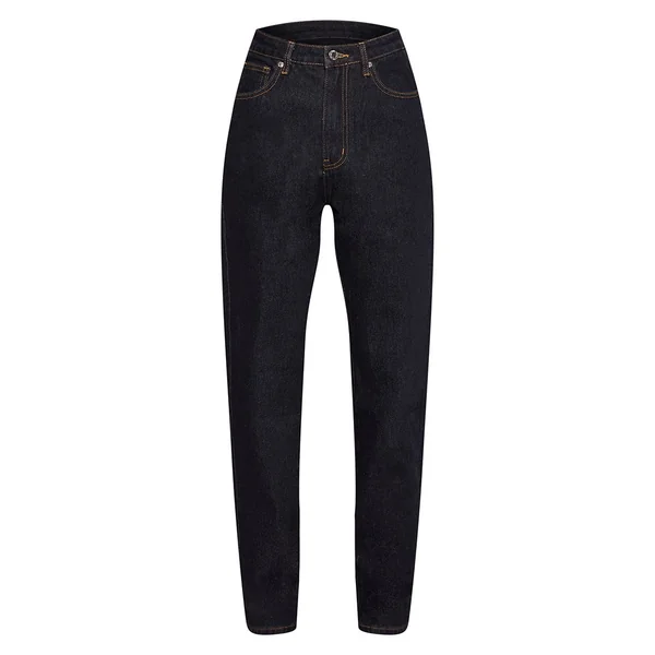 Indigo Foncé Jean Droit Taille Haute Pour Grandes Tailles