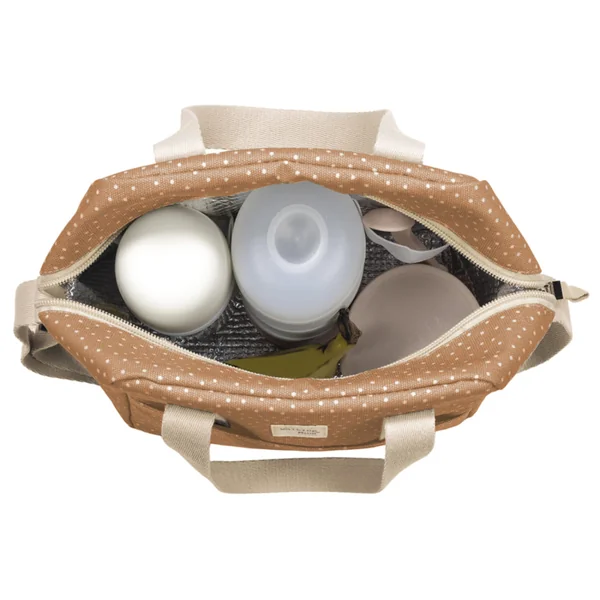 Insulated baby bottle bag Poppy polka dot