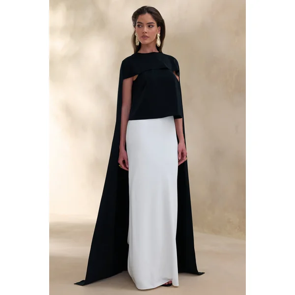 Iveta | Jupe longue blanche en satin