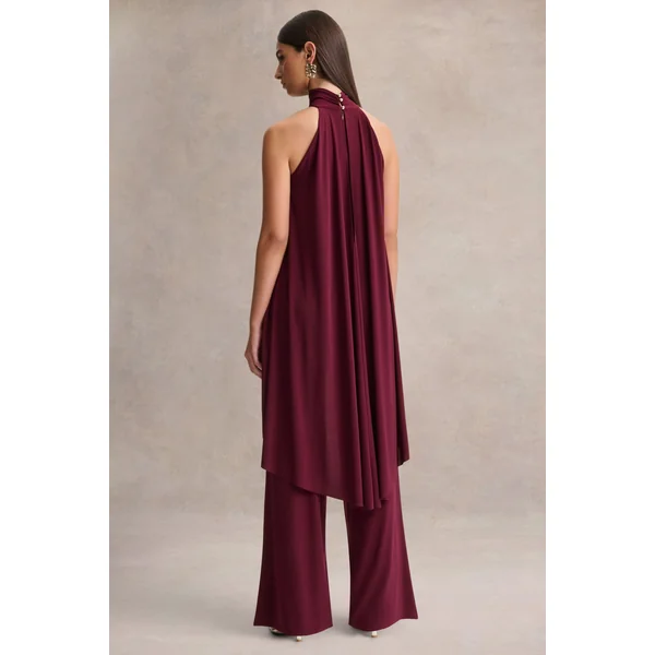 Jadzia | Combinaison bordeaux à haute encolure